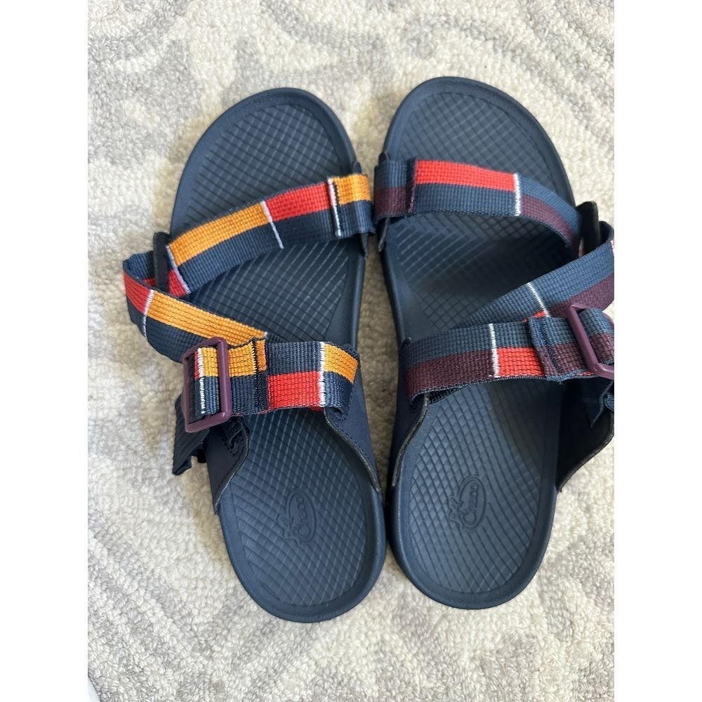 Chaco Chillos Slide Sandals Womens 6 Navy Striped Adjustable Straps JCH107856